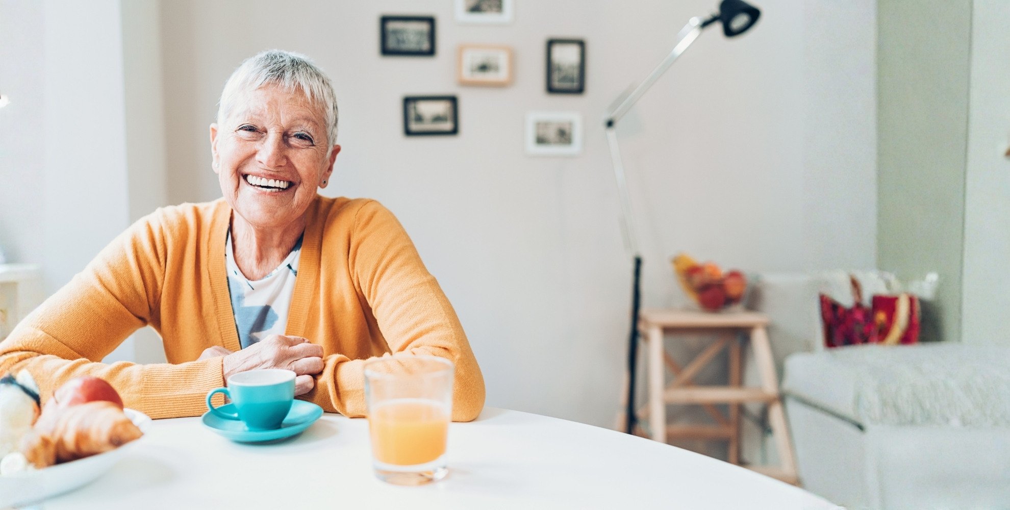 Woman Orange Sweater 1920