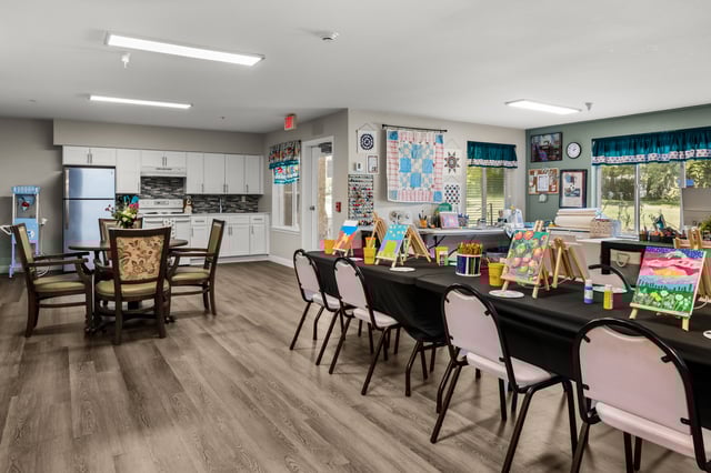 Broken-Arrow-035 Activity Room with Full-Size Community Kitchen